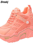 Heightening Wedges Casual White Sneakers Woman Tennis Female Breathable Zapatos De Mujer Women's Platform Sports