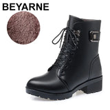 Ankle Boots Women Winter New 2020 Wool Warm Non-slip Ladies Boots Plus Size 41 42 43 Winter Snow