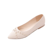 Flats Shoes Rivet Spring Summer New Female Metal Pointed Toe Casaul Shoes Comfortable Flats Loafers Shoes