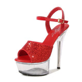 Breakj Patent Leather 15Cm High Heels Heel Water Diamond Platform Hate Day High