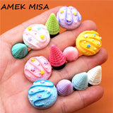 Arrival 1Pcs Multiple Colour Ice Cream Cake Resin Shoe Accessories Shoe Charms Decoration fit Croc Jibz Wristbands Kids