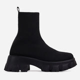 Woman Boots Knitted Sock Boots Women's Thick-soled Short Tube Breathable Plus Size 43 Boots Platform Booties