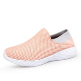 Breakj Spring New Flying Women's Shoes For The Elderly Walking Shoes Light Flat Leisure Shoes Comfortable Lazy
