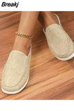 Print Half-slipper Print Casual Slip-on Shoes Retro Light and Comfortable Walking Vulcanized Shoes Women's Large