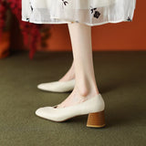 New Vintage Spring and Autumn Women's Shoes Round Toe Shallow Casual Women's High