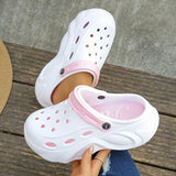 Closed Toe Chunky Platform Sandals Women Soft Hollow Out Thick Solde Slippers Woman Mixed Color Summer Beach