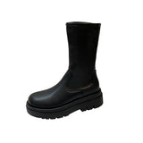 Flat Thigh High Boots Platform Women Slim Thick Sole Over The Knee Boots Women Shoes Black Winter Long Boots