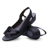 Women 8 Jelly Sandals Home Non-slip Summer Hole Shoes Female Flat Slippers Plastic Female Girls Waterproof EVA Garden