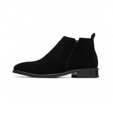 Breakj 2023 New Youth Pointed Head Big Head Help Low Tube Anti-Villy Skin Thick Bottom Fashion Men's Martin Boots