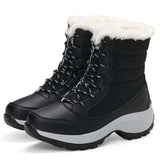 Women Boots Waterproof Winter Shoes Women Snow Boots Platform Keep Warm Ankle Winter Boots With Thick Fur Heels Botas Mujer