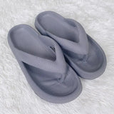 Soft Sole EVA Women's Flip Flops 2023 Summer Beach Non-slip Cloud Slippers Women Thick Platform Clip Toe Bathroom