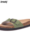 2023 New Fashion Summer Outside Cork Slipper Women Casual Beach Mixed Color Slides