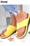 Women's Sandals New Female Shoes Comfy Platform Flat Sole Orthopedic Bunion Corrector Plus Size 35-43 Casual Shoes