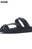 2023 New Outside Cork Slipper Flip Flops Summer Women Mixed Color Casual Beach Non-slip Slides