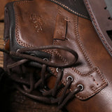 Men Ankle Boots Plus Size High Top Shoes Outdoor Work Casual Shoes Motorcycle Military Combat Boots Fashion Autumn