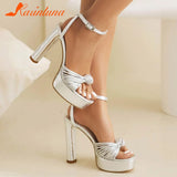 Heeled Women's Sandals 2023 European Style Sexy All-match Buckle Strap Sandals Plus Size Casual Comfort Walking