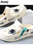 Men's Hole Shoes 2023 New Non-slip Thick-soled Casual Shoes Outerwear Beach Soft-soled Baotou Slippers Men's Slippers