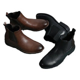 Breakj Boots Men's 2024 New British Style Cover Feet Men's Boots Casual One Foot Pedal Martin Boots Men's
