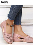 Women Sandals Wedges Orthopedic Hollow Out Ladsies Casuasl Shoes Slip on Vintage Female Sandals Chaussure Femme