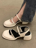 Round Toe Sandals Shoes Ladies Casual 2023 Summer Hollow Beach Elegant Shoes Korean Fashion Party Shoes Woman