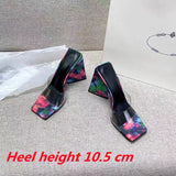 High Heel Sandals Women's Slides Open Toe Thick-Soled Ladies Slippers Party Mules Shoes Women Shoes High Heels