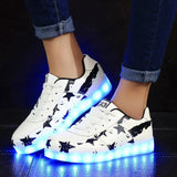 Sneakers for Women Casual Shoes Led Glowing Shoes for Men Fashion Flat Running Sneakers LED Rechargeable Couple's