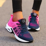 Autumn and Winter Women’s Mesh Lace Up Breathable Sneakers Lightweight Versatile Outdoor Casual Couple Shoes Zapatos