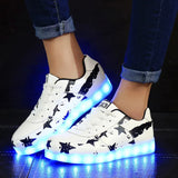 Sneakers for Women Casual Shoes Led Glowing Shoes for Men Fashion Flat Running Sneakers LED Rechargeable Couple's