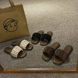 Flat Slippers In The Summer Of 2024 Women Wear Flip-Flops, Flat Heels, Pregnant Women's Comfortable And Fashionable Square-Toe