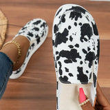 Print Half-slipper Print Casual Slip-on Shoes Retro Light and Comfortable Walking Vulcanized Shoes Women's Large