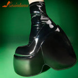 Dropship Brand New Gothic Style Sexy Elegant Chunky Platform Women Ankle Boots Big Size 43 Walking Comfy Woman