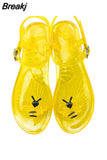 Women Slippers Transparent PVC Fruit Decoration Sandals For Ladies Summer Outdoor Buckle Strap Beach Shoes Female Fashion