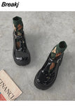 Heels Waterproof Platform College Student Cosplay Costume Shoes Lolita Shoes Women Japanese Style Vintage Soft Sister