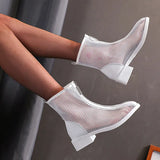 Women's Boots Summer New Fashion Fashion Thick-Soled High-Top Ladies Sandals Mesh Breathable Comfortable Short
