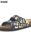 2023 New Summer Beach Cork Slippers Casual Double Buckle Non-slip Clogs Slides Women Slip on Flip Flop