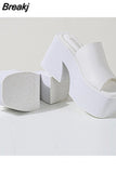 Minimalist Wedge Mules Sandals 2023 Spring Summer Shoes Walking Comfy Great Quality Dropship Women Shoes Mules