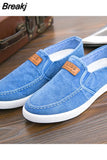 Men's Casual Shoes Breathable Canvas Denim Sneakers Men Walking Flats 2023 Spring Summer Lightweight Slip-on Loafers Shoes