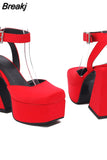 Dropship 2023 Summer Platform High Heeled Women's Shoes Sandals Office Lady Walking Comfy Woman Shoes Big Size