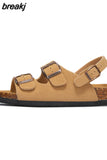 New Summer Beach Outside Women Cork Sandals Casual Non-slip Outdoor Gladiator