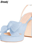 New Platform 2023 Summer Simple High Heeled Women's Sandals Shoes Wedding Shoes Big Size 43 Bridal