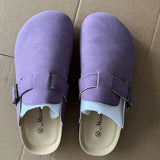 Hot Popular Women's Closed Toe Cork Slippers Mule Clogs Cork Sandals For Women Garden Slides Big Size Cork Shoes