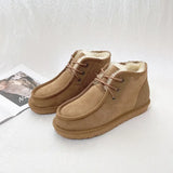 New Style Sheepskin Wool One-piece Snow Boots Men Winter Warm Winter Non-slip Leather Wool Winter