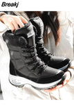 Women Boots Platform Shoes Keep Warm Mid-Calf Snow Boots Ladies Lace-up Comfortable Quality Waterproof Chaussures