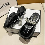 Women's Sneakers With Platform Shoes Thick Sole 2023 Casual Leather Low Fabric Mules Rubber Concise Square Toe Rome