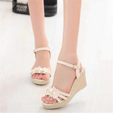new wedge with fashion ladies sandals increased high-heeled high-heeled flat casual student