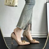 Breakj High Heels Women 2025 New Summer Pointed Single Shoes Behind The Empty Thin Sleeker Sexy Single