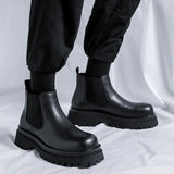 Breakj 2024 New Youth Tooling High Top Foot Round Head Middle Tube Thick Bottom Middle Heel Martin