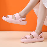 2023 Summer Thick Platform Cloud Slippers Women Green EVA Soft Sole Sandals Woman Comfort Non Slip Home Slides