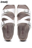 Fashion Summer Men Casual Cork Slippers Non-slip Outside Couple