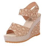 Shoes 2023 Hot Sale Fashion Peep Toe Women's Sandals Summer Women Wedges Sandals Party Dress Platform High Heel
